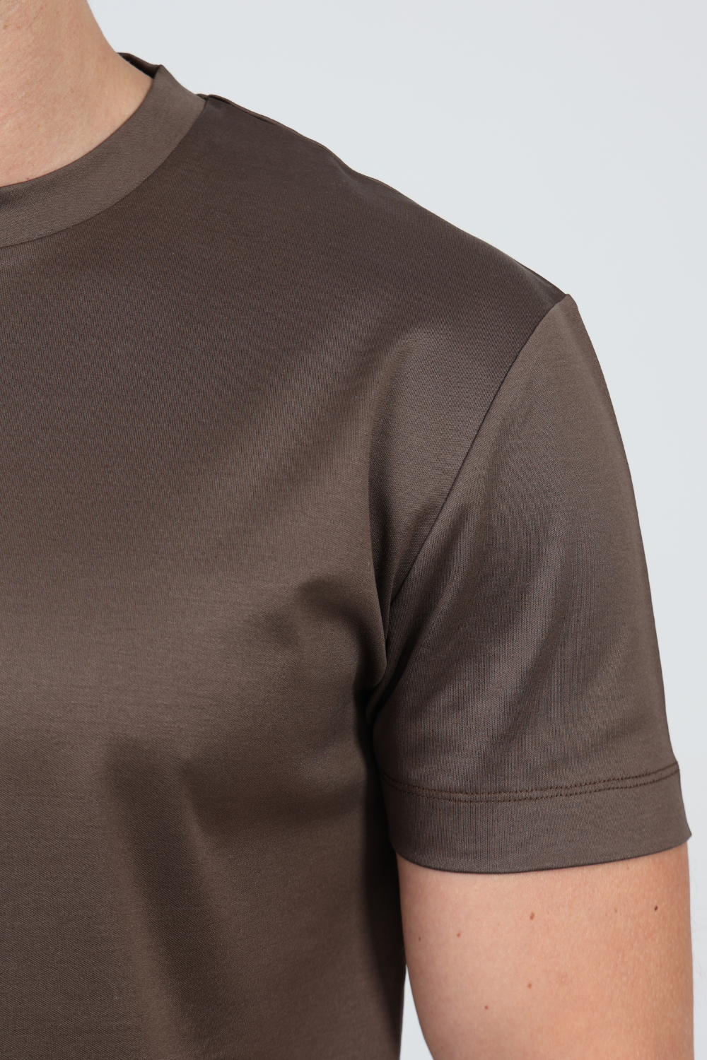 BROWN MERCERIZED T-SHIRT