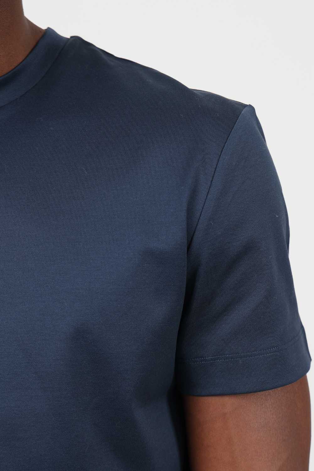 NAVY BLUE MERCERIZED T-SHIRT