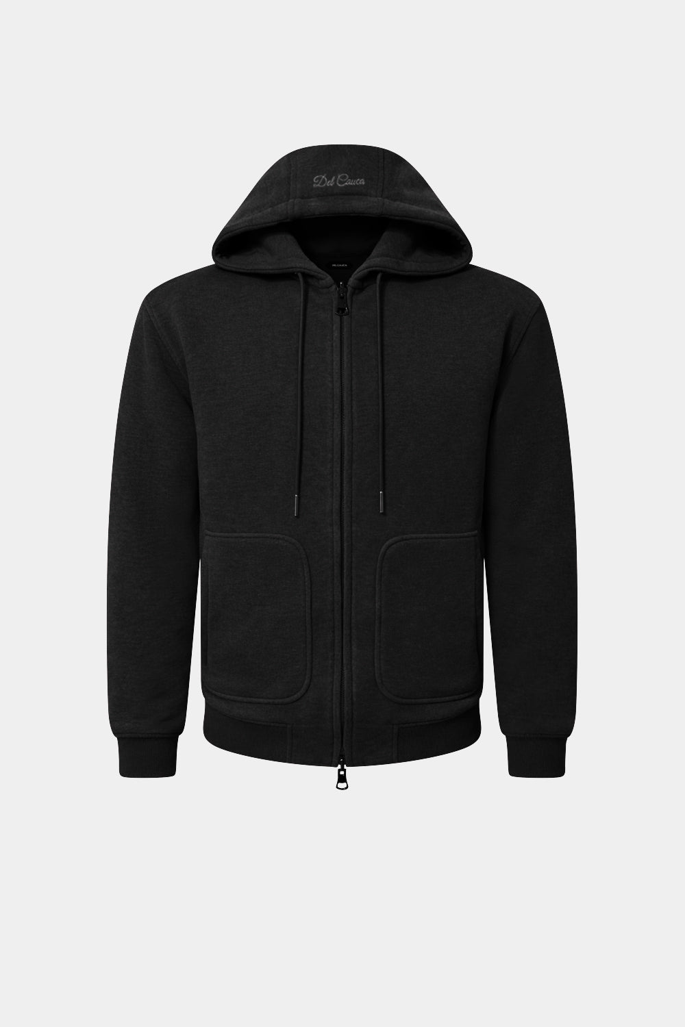 BLACK WOOL TRACK TOP