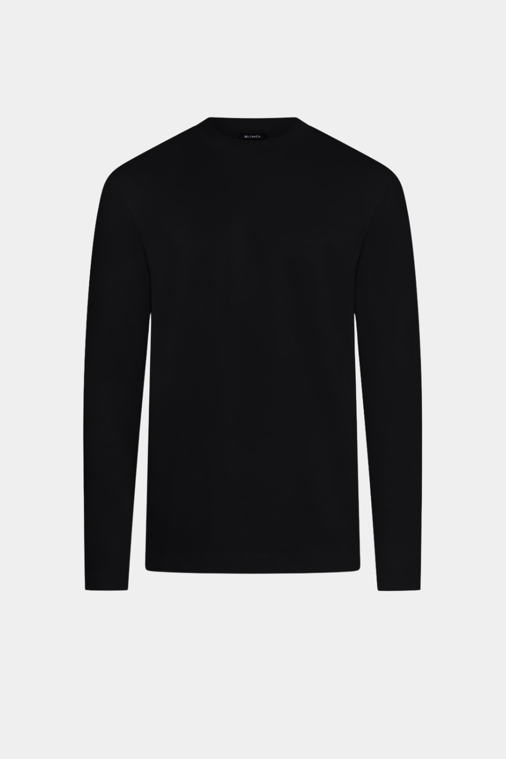 BLACK COTTON-SILK LONGSLEEVE T-SHIRT