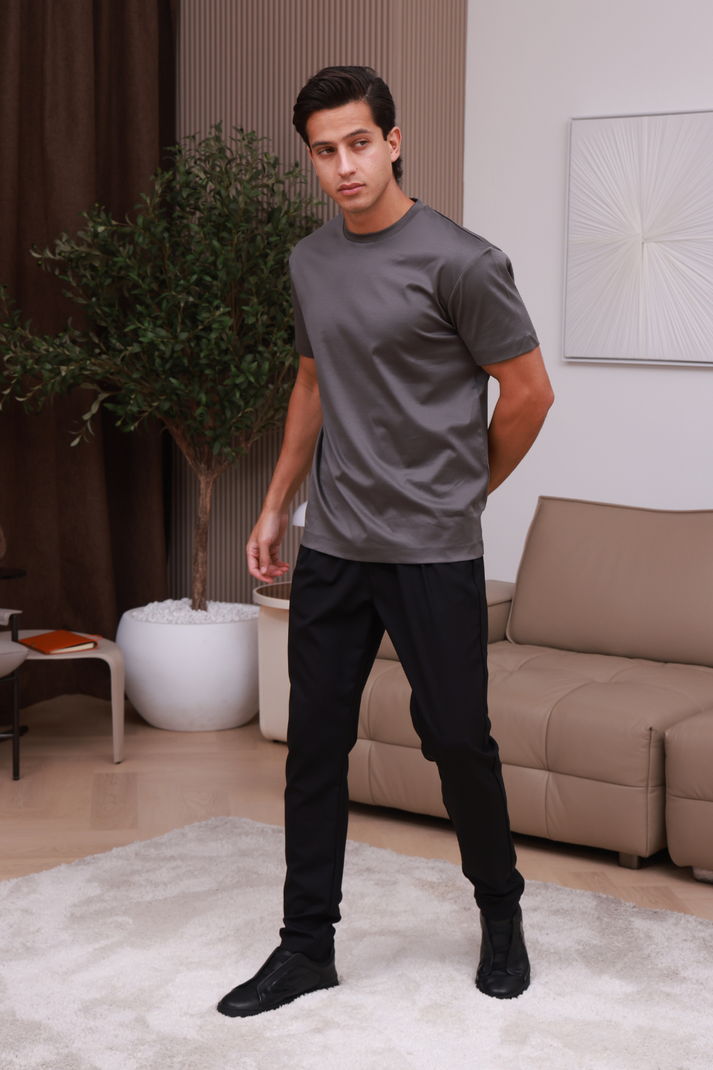 BLACK SMART TECH PANTS