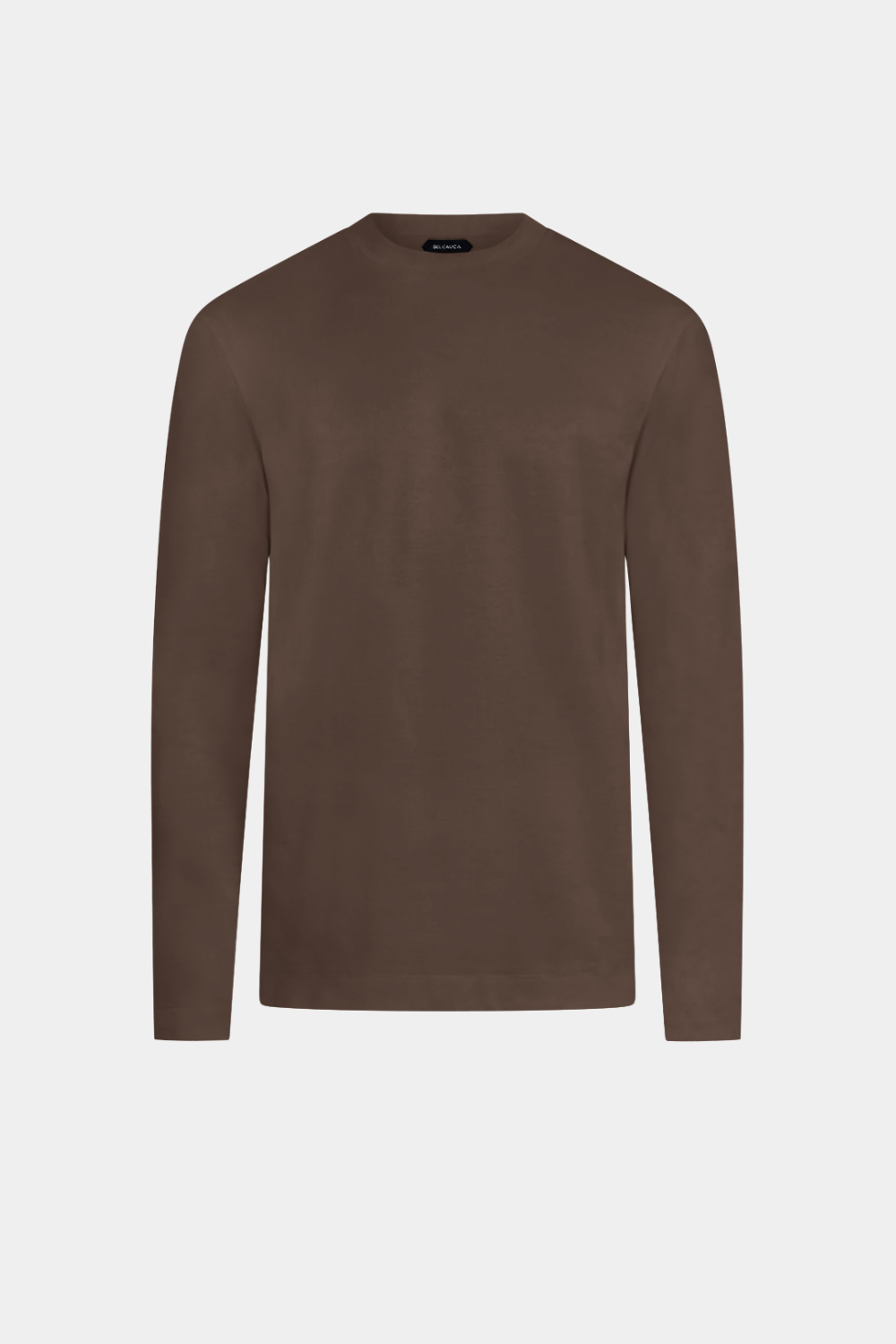 MOCHA COTTON-SILK LONGSLEEVE T-SHIRT