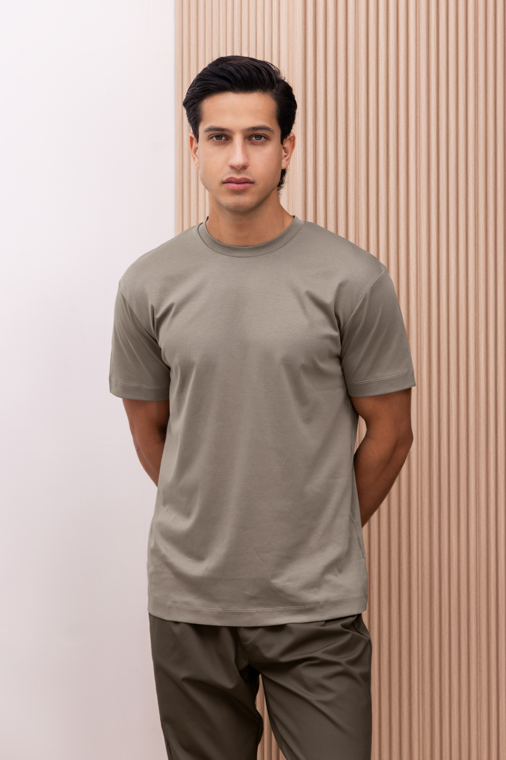 TAUPE MERCERIZED T-SHIRT